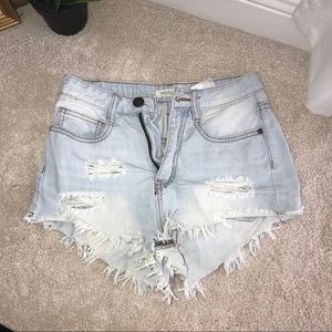 Jean high waisted shorts